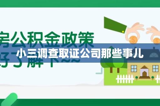 浮梁小三调查取证公司那些事儿
