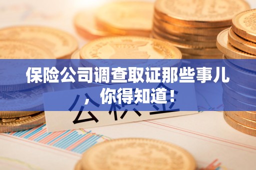 浮梁保险公司调查取证那些事儿，你得知道！