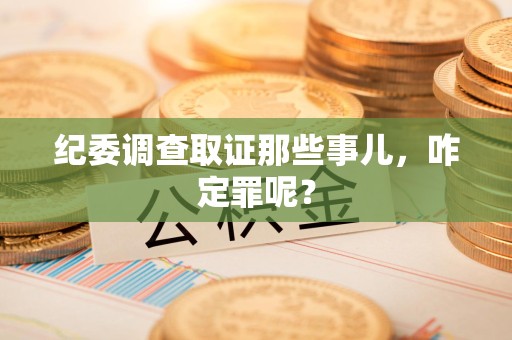 浮梁纪委调查取证那些事儿，咋定罪呢？