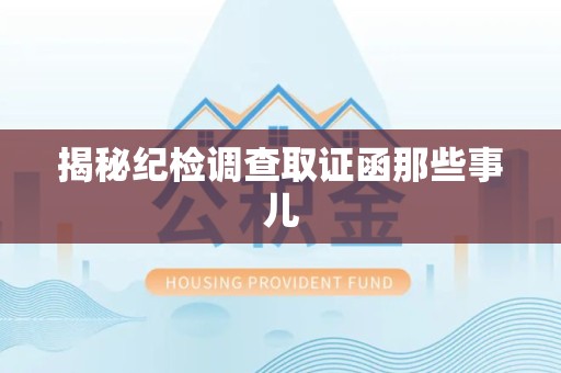 浮梁揭秘纪检调查取证函那些事儿