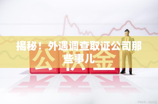 浮梁揭秘！外遇调查取证公司那些事儿