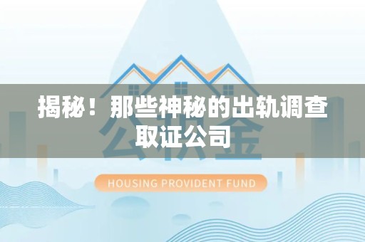 浮梁揭秘！那些神秘的出轨调查取证公司