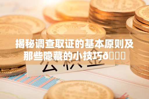 浮梁揭秘调查取证的基本原则及那些隐藏的小技巧😎