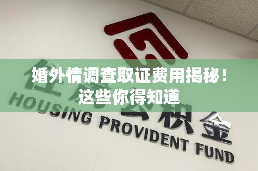 浮梁婚外情调查取证费用揭秘！这些你得知道