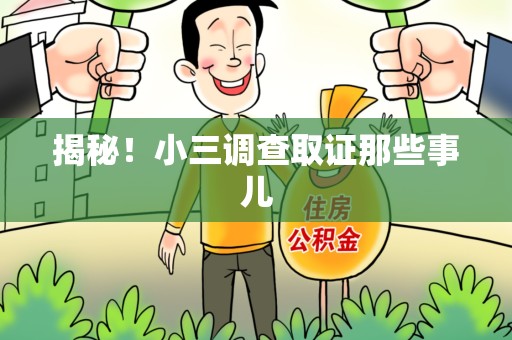 浮梁揭秘！小三调查取证那些事儿