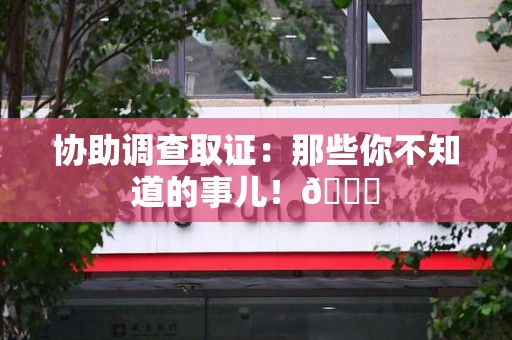 浮梁协助调查取证：那些你不知道的事儿！😎