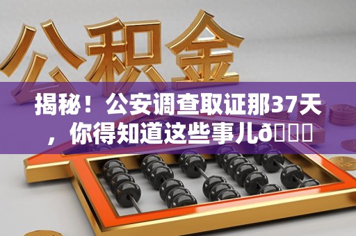 浮梁揭秘！公安调查取证那37天，你得知道这些事儿😎